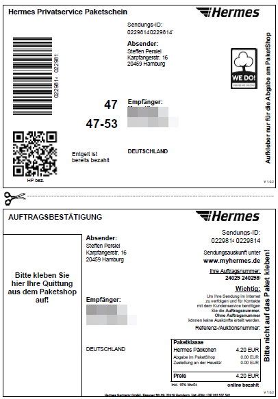 hermes online paketschein drucken|hermes paket preise 2024.